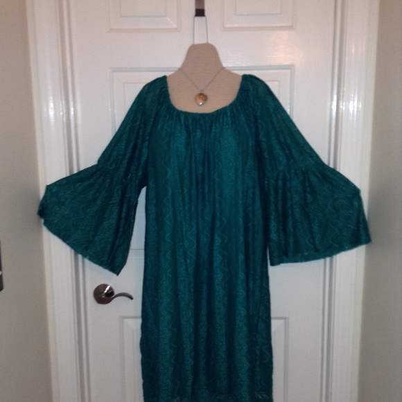 L&B Turquoise Lace Dress - Picture 3 of 6